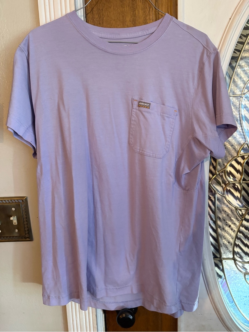 Ariat Lavender Short Sleeve Logo Tee - Picture 2 of 6